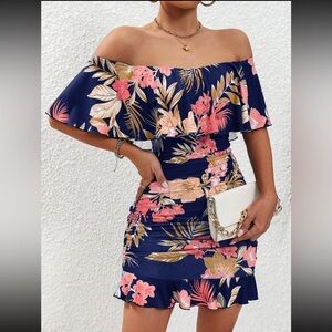 Floral Off-Shoulder Dress